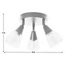 Argos Curico metal 3 light ceiling light in black, 35cm diameter - British product