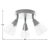 Argos Curico metal 3 light ceiling light in black, 35cm diameter - British product