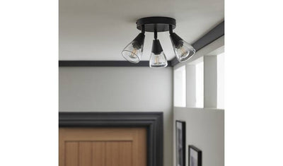 Argos Curico Metall 3 lys taklampe Svart taklampe armatur 35cm