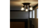 Argos Curico metal 3 light ceiling light in black, 35cm diameter - British product