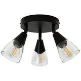 Argos Curico metal 3 light ceiling light in black, 35cm diameter - British product