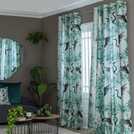 Habitat Crane Print Eyelet Curtains Multi 117x137cm, UK version