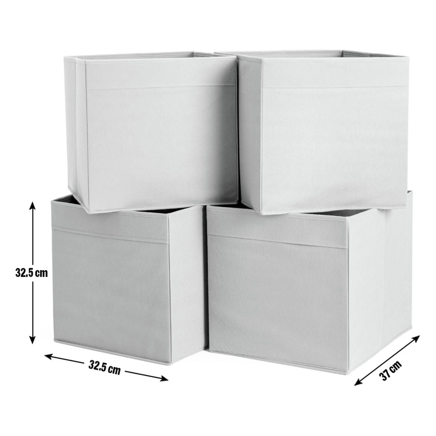 Argos Home set of 4 square storage boxes grey and yellow - British product