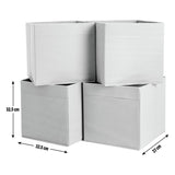 Argos Home set of 4 square storage boxes grey and yellow - British product
