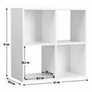 Argos Home Squares 4 Cube Storage Unit - Dark Grey