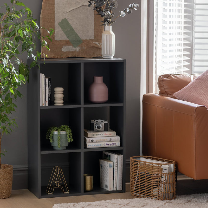 Argos Home Squares 6 Cube Storage Unit Dark Grey - British product