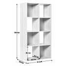 Argos Home Squares 8 Cube Storage Unit Dark Grey - British product