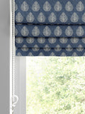 Emily Bond Indigo Blue 100% cotton Roman blind, UK version