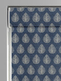 Emily Bond Indigo Blue 100% cotton Roman blind, UK version