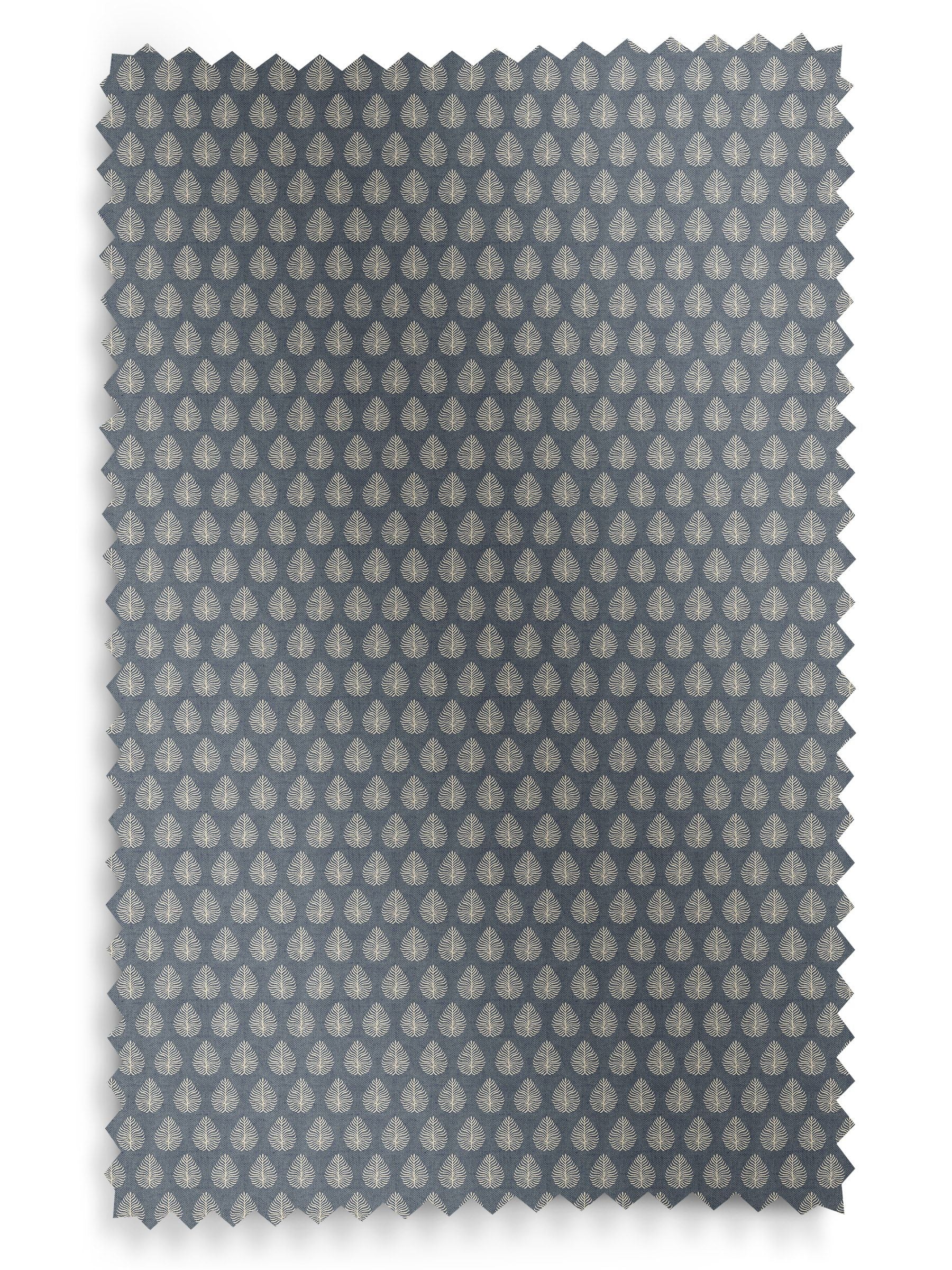 Emily Bond Indigo Blue 100% cotton Roman blind, UK version