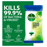 Dettol Antibacterial Biodegradable Lime Multi Surface Cleansing Wipes   72 per pack GOODS M&S   