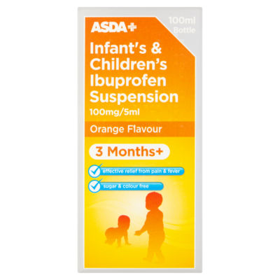 ASDA ASDA Ibuprofen suspensjon flytende appelsinsmak oral løsning - Kjøp online hos McGrocer