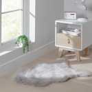 Habitat faux fur rug dove grey 60x90cm, UK version