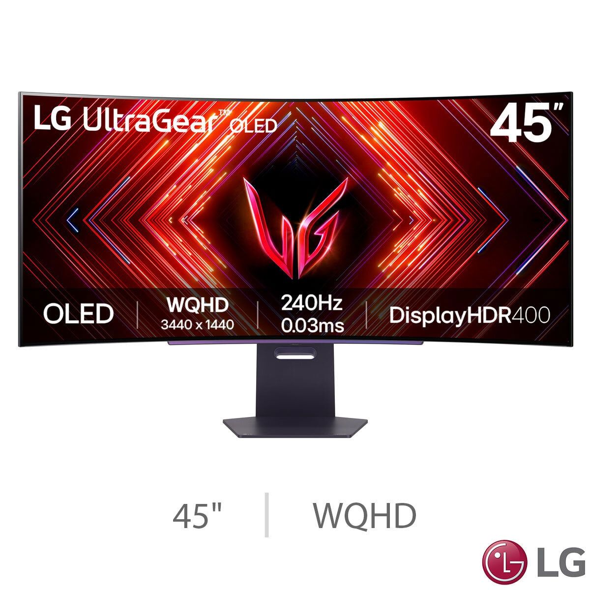 LG UltraGear 45 Inch WQHD 240Hz OLED Gaming Monitor, 45GS95QE-B GOODS Costco UK