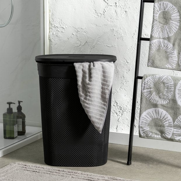 Argos Home black laundry hamper 50 litre - British product