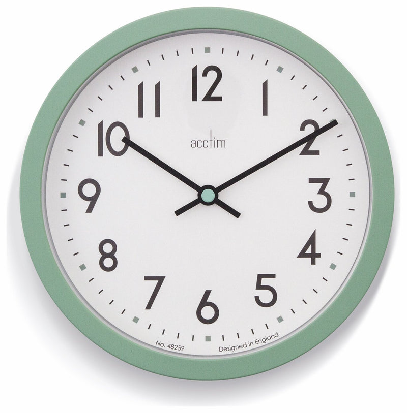 Acctim Elstow Analogue Wall Clock Green - British product