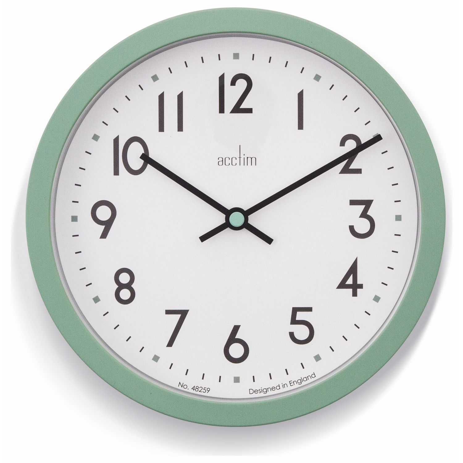 Acctim Elstow Analogue Wall Clock Green - British product