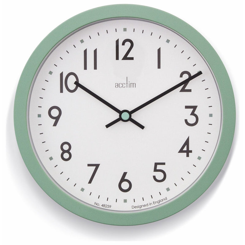 Acctim Elstow Analogue Wall Clock Green - British product