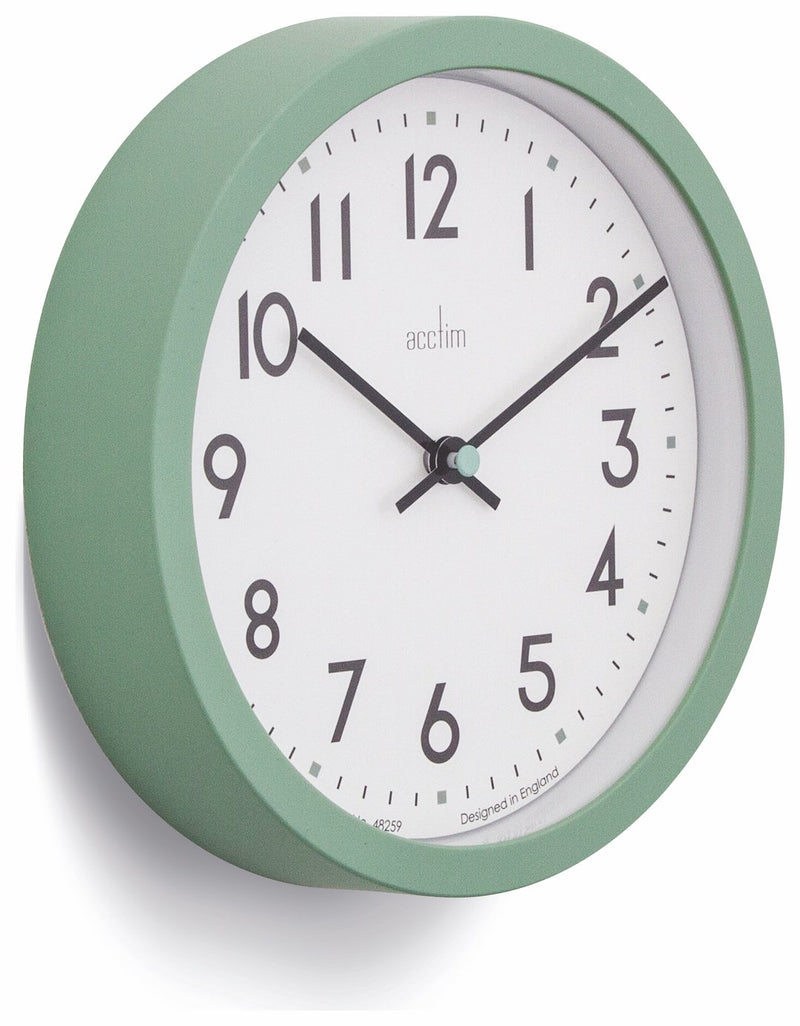Acctim Elstow Analogue Wall Clock Green - British product