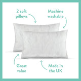 Dreamwell Soft Support Front Pillow 2 pack - British product