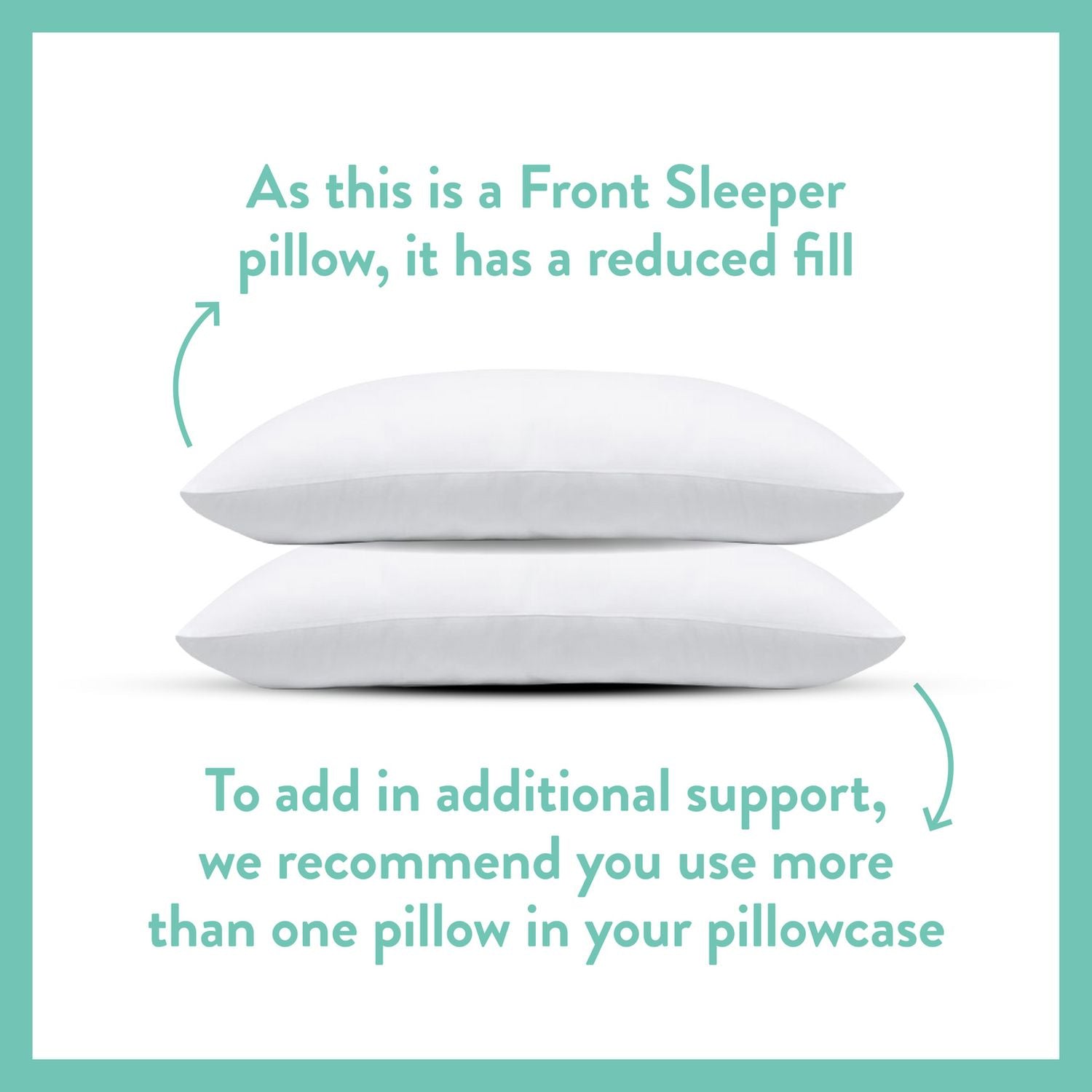 Dreamwell Soft Support Front Pillow 2 pack - British product