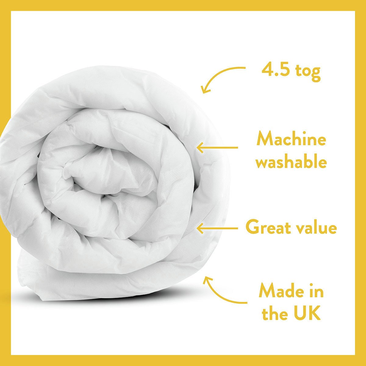 Dreamwell Light Weight 4.5 Tog Single Duvet - British product