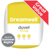 Dreamwell lightweight 4.5 Tog double duvet - British product