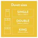 Dreamwell lightweight 4.5 Tog double duvet - British product