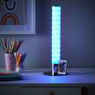 Glow Kids Shimmer LED cylinder table lamp multicoloured H40cm, UK version