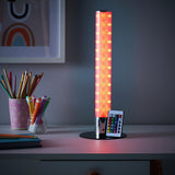 Glow Kids Shimmer LED cylinder table lamp multicoloured H40cm, UK version