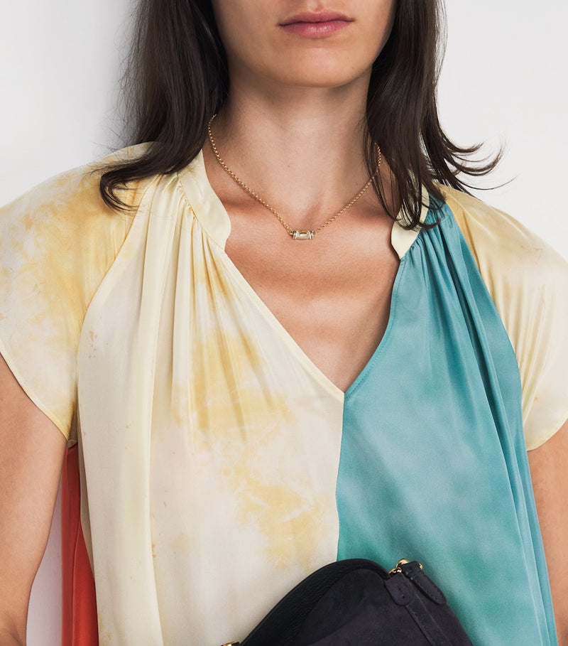 L'Atelier Nawbar yellow gold necklace with topaz and diamonds, imported from the UK