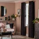 Argos black velvet curtains 168x183cm - British product
