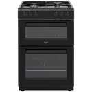 Bush 60cm twin cavity gas cooker in black - British product
