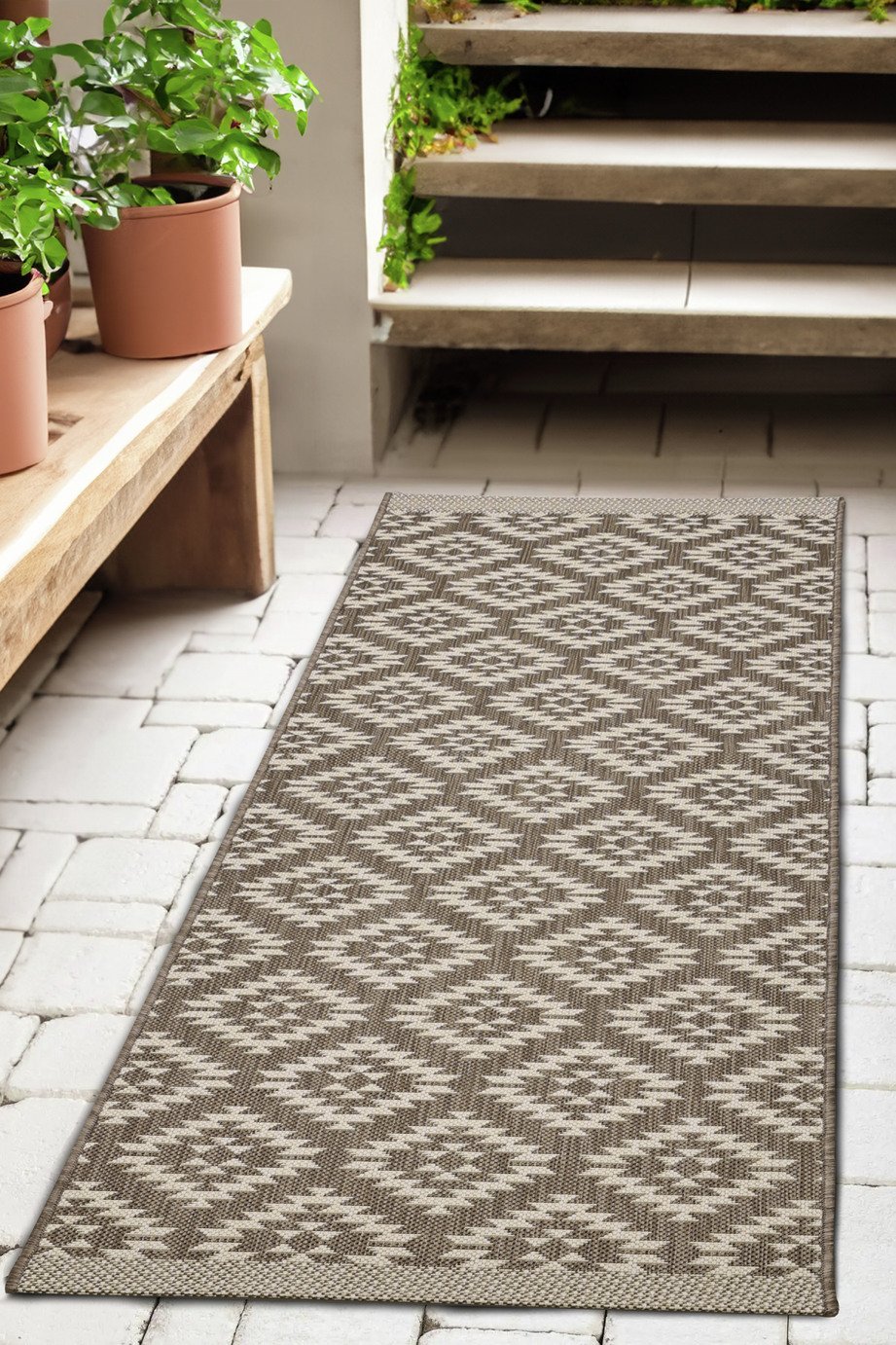 Genesis Natural Indoor Outdoor Rug 67x200 cm, UK version