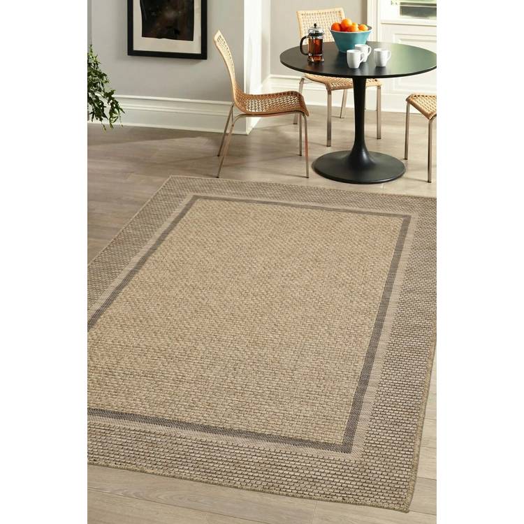 Solstice Latte indoor outdoor rug 120x170 (British brand)