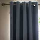 Habitat Rustic Blue Blackout Eyelet Curtains 229cm, UK version