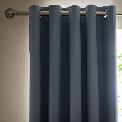 ستائر Habitat Plain Blackout Eyelet Curtains Rustic Blue بعرض 229 سم للزوج