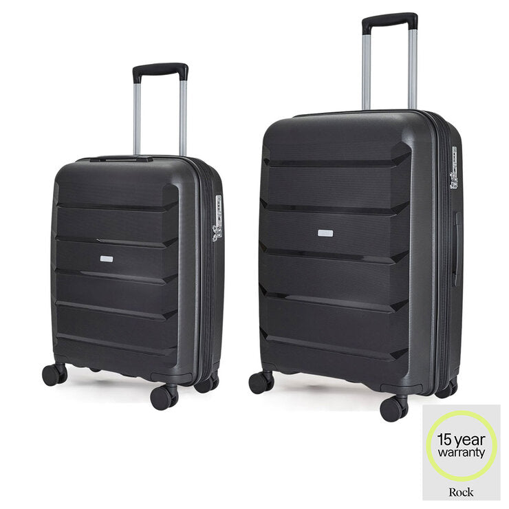 Rock Tulum hardside luggage set in cabin and medium sizes - British product