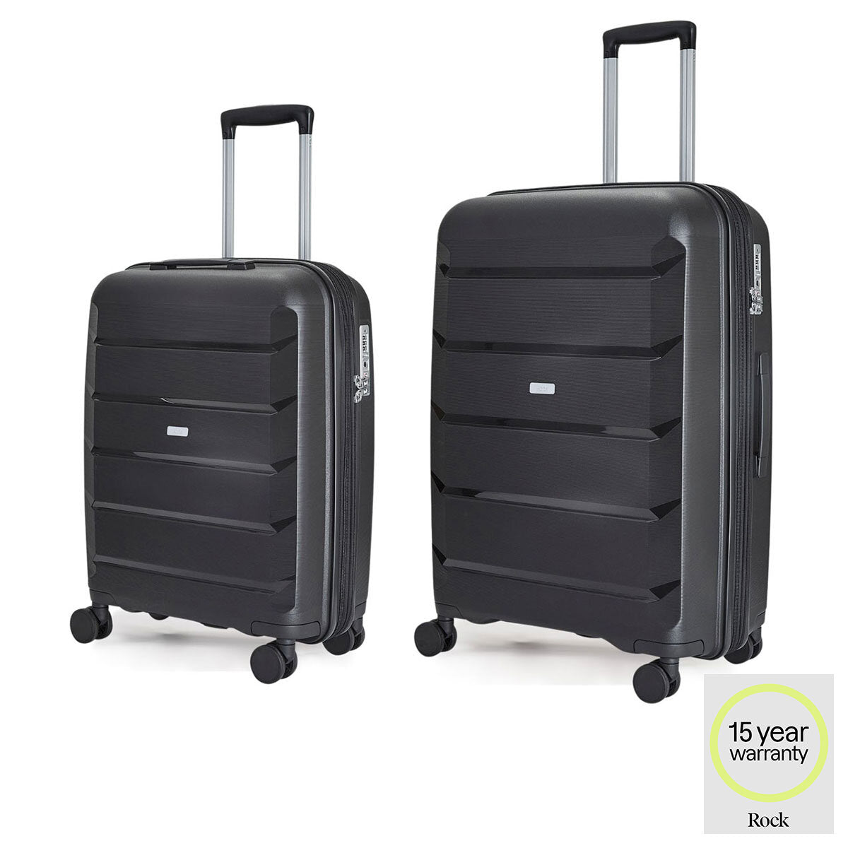 Rock Tulum hardside luggage set in cabin and medium sizes - British product