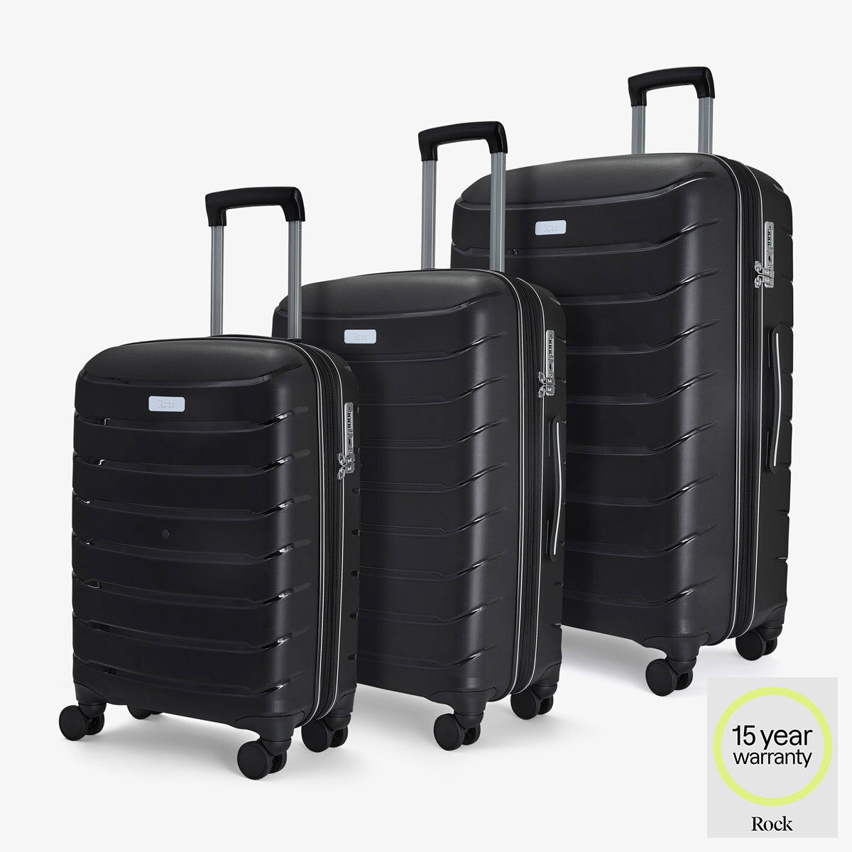 Rock Prime 3 Piece Hardside Luggage Set
