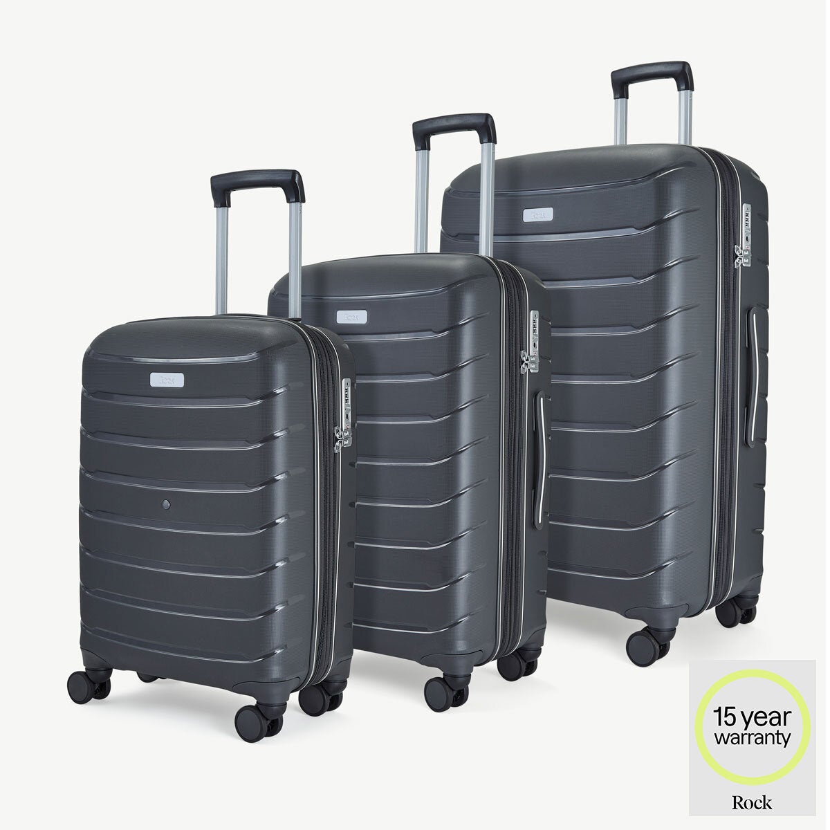 Rock Prime 3 piece hardside luggage set (British brand)