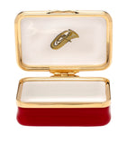 Halcyon Days enamel trinket box with Marching Down The Mall graphic, UK version