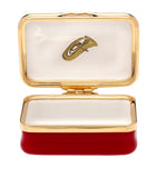 Halcyon Days enamel trinket box with Marching Down The Mall graphic, UK version