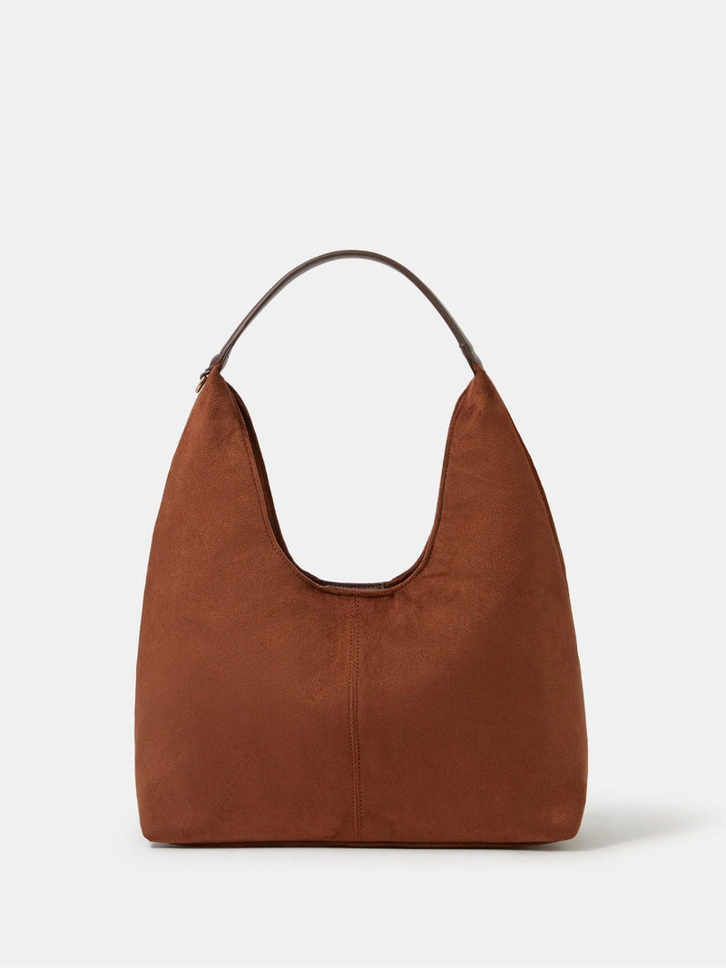Accessorize brown faux suede shoulder bag - British product