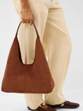 Accessorize brown faux suede shoulder bag - British product