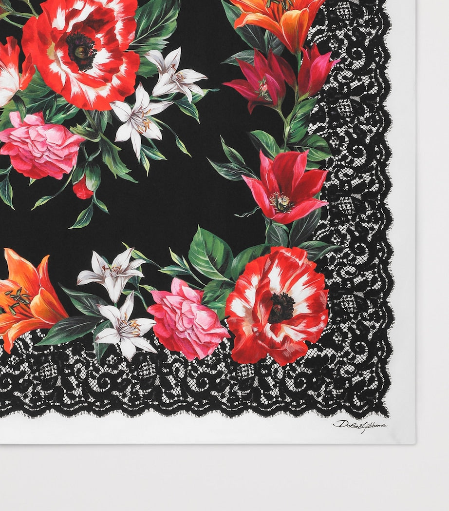 Dolce&Gabbana silk printed scarf 90cm, imported from the UK