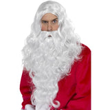 Smiffys Santa Long Wig white with beard, UK version