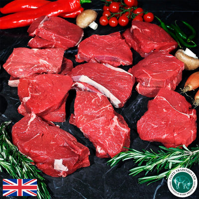 Costco UK Taste Tradition Rare Breed Rumpsteak-Box 20 x 170g 6oz Steaks - Online bei McGrocer kaufen
