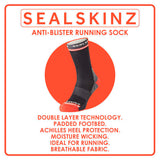 Sealskinz anti-blister mid length running socks, imported from the UK