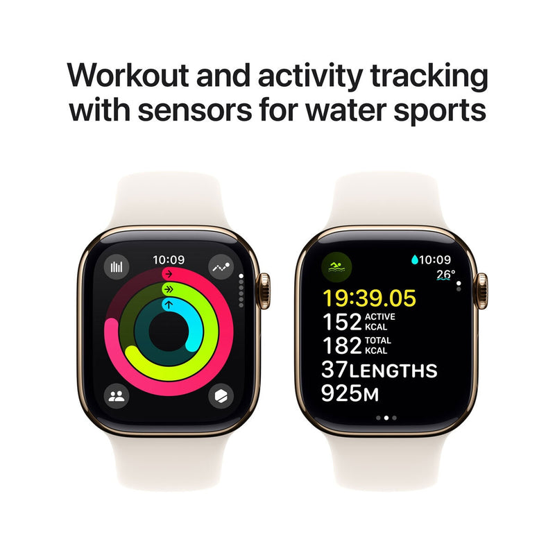 Apple Watch Series 10 42mm gold titanium smartwatch - British product